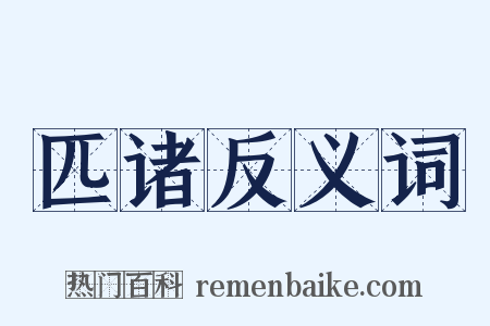 匹诸反义词是什么意思的图片